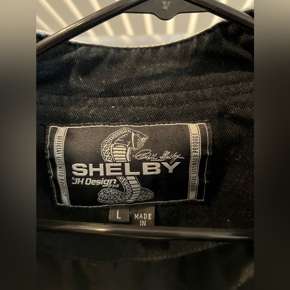 Carroll Shelby cobra collage men’s black twill jacket - Picture 3 of 6